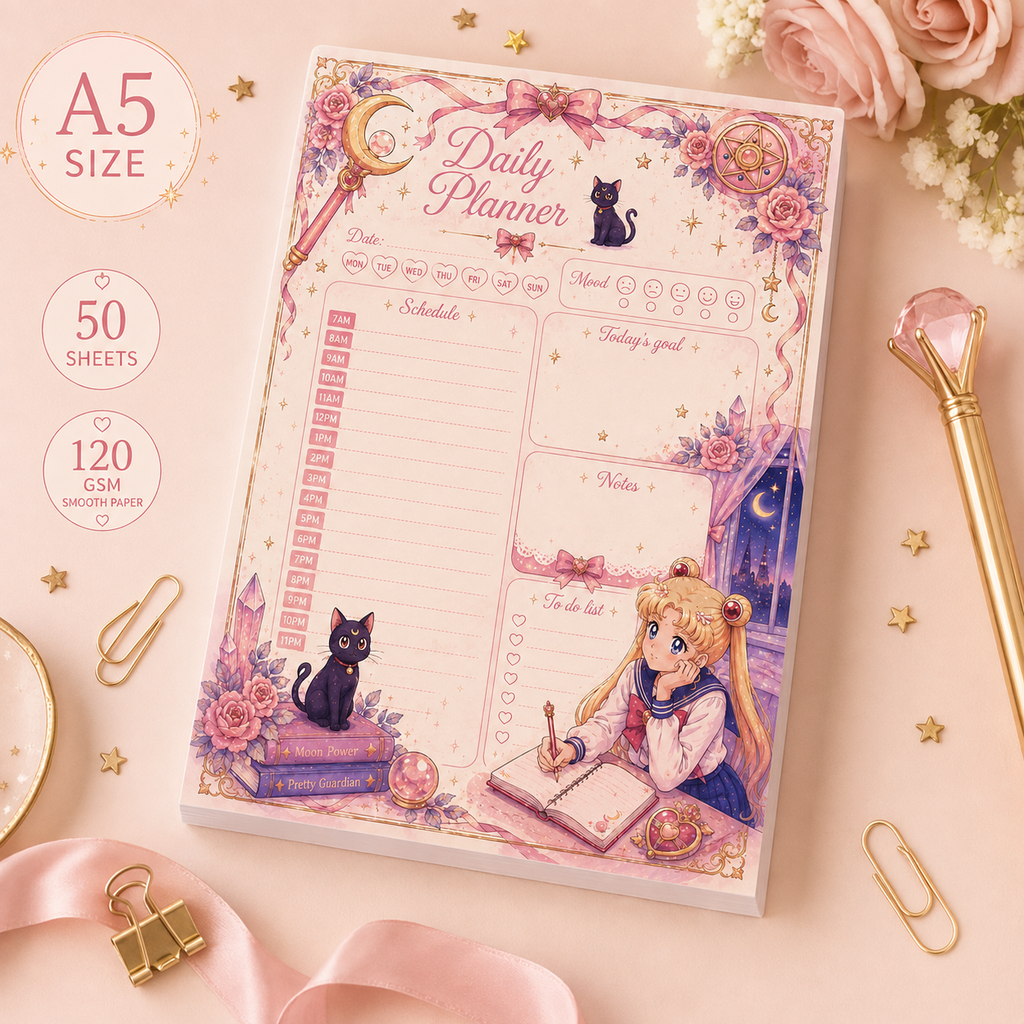 A5 Daily Planner – "Moonlit Dreams" | Personalisation Available