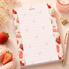 A5 Notepad – Strawberry Cheesecake | Personalisation Available
