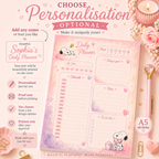 A5 Daily Planner – Snoopy with a heart | Personalisation Available