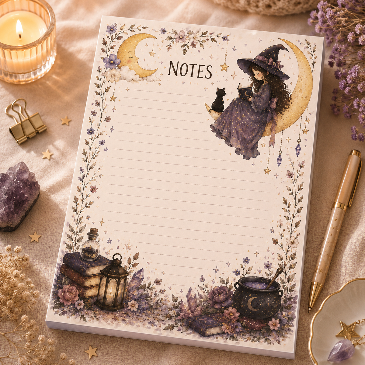 A5 Notepad – Midnight Spell | Personalisation Available