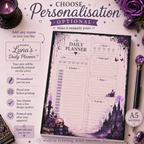 A5 Daily Notepad – "Midnight Castle" | Personalisation Available