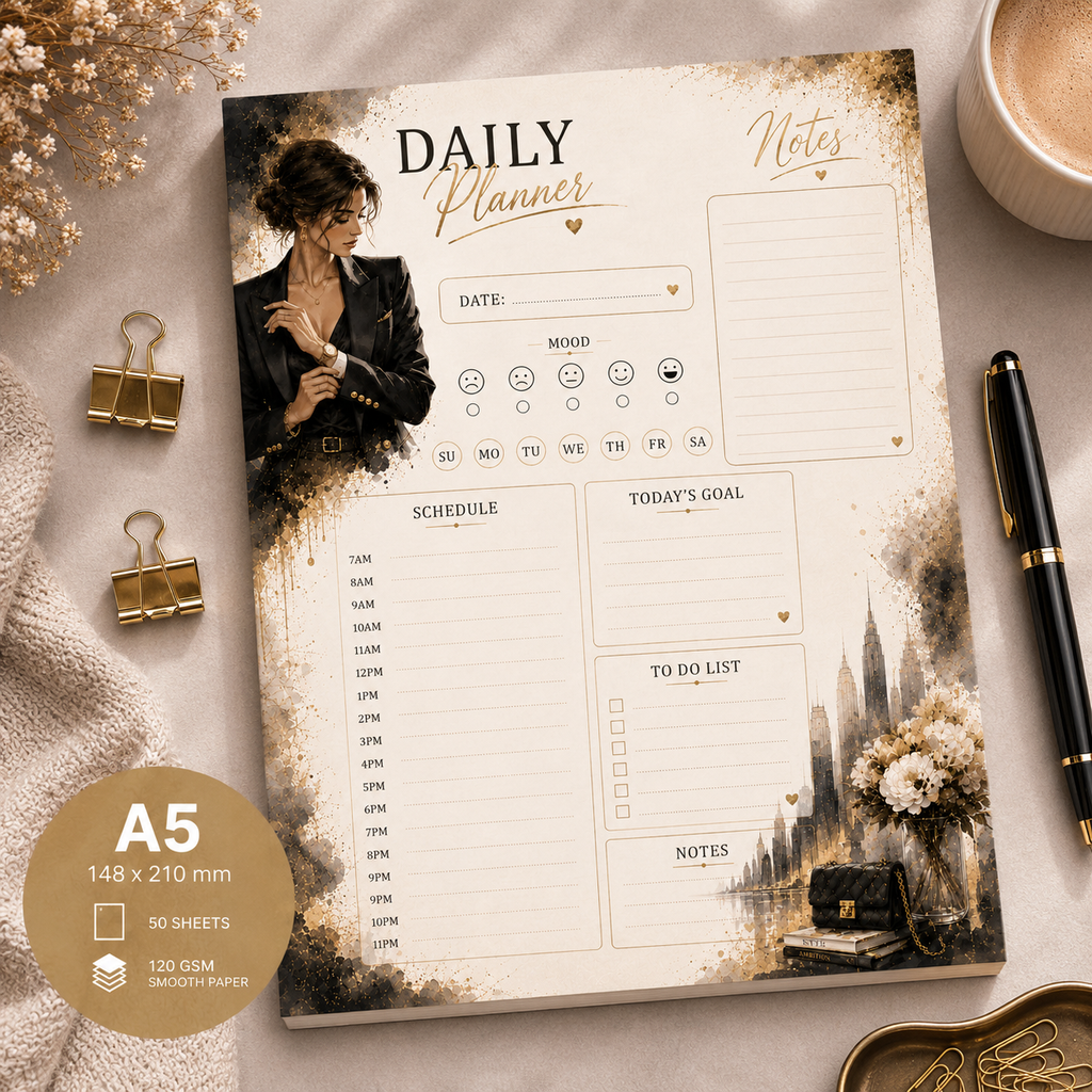 A5 Daily Planner – "Grace & Ambition" | Personalisation Available