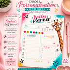 A5 Daily Planner – "Crazy Giraffe" | Personalisation Available