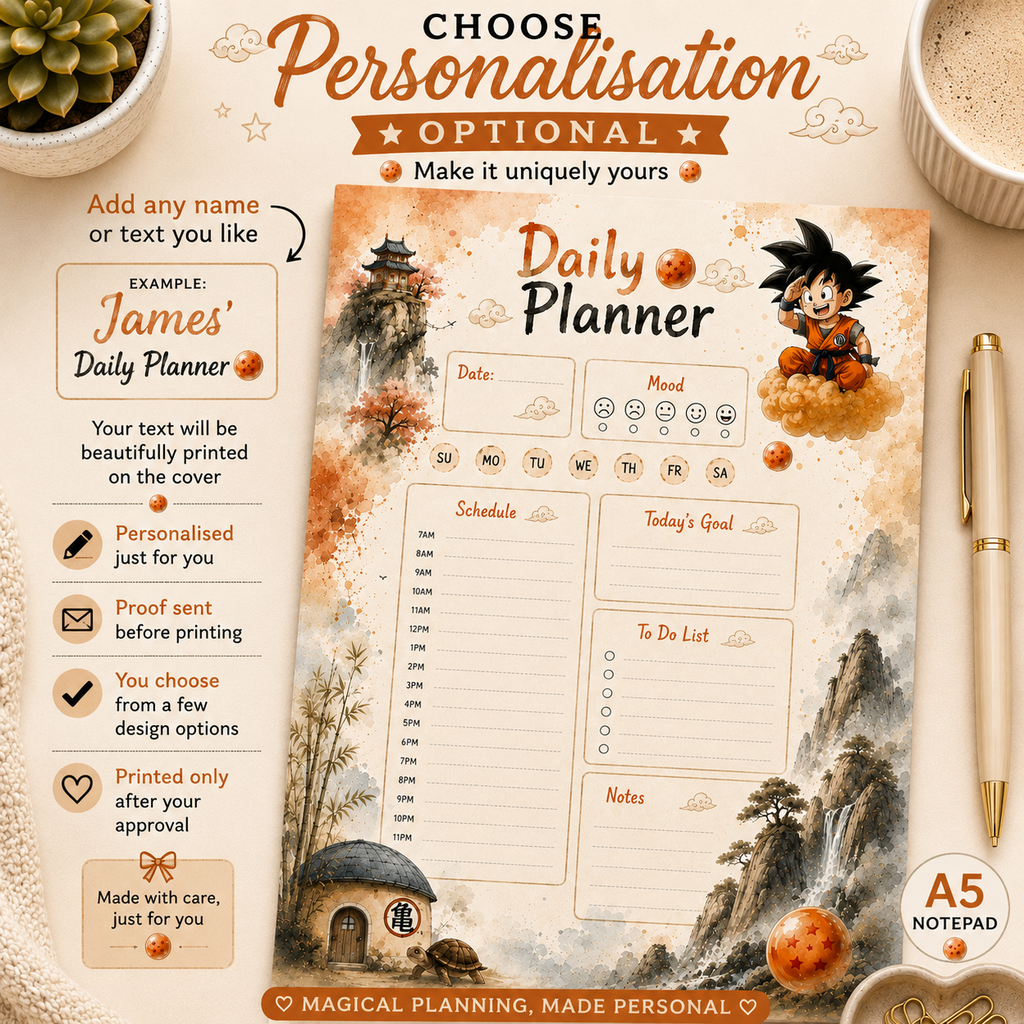 A5 Daily Planner – "Sky Warrior" | Personalisation Available