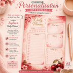 A5 Daily Planner – "Cherry Blossom" | Personalisation Available