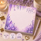 Mini Notepad 7,5 × 7,5 cm – "Wisteria Whispers"
