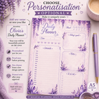 A5 Daily Planner – "Wisteria Whispers" | Personalisation Available