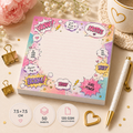 Mini Notepad 7,5 × 7,5 cm – "Girl Power Notes"