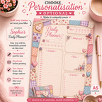 A5 Daily Planner – "Cozy Patchwork" | Personalisation Available