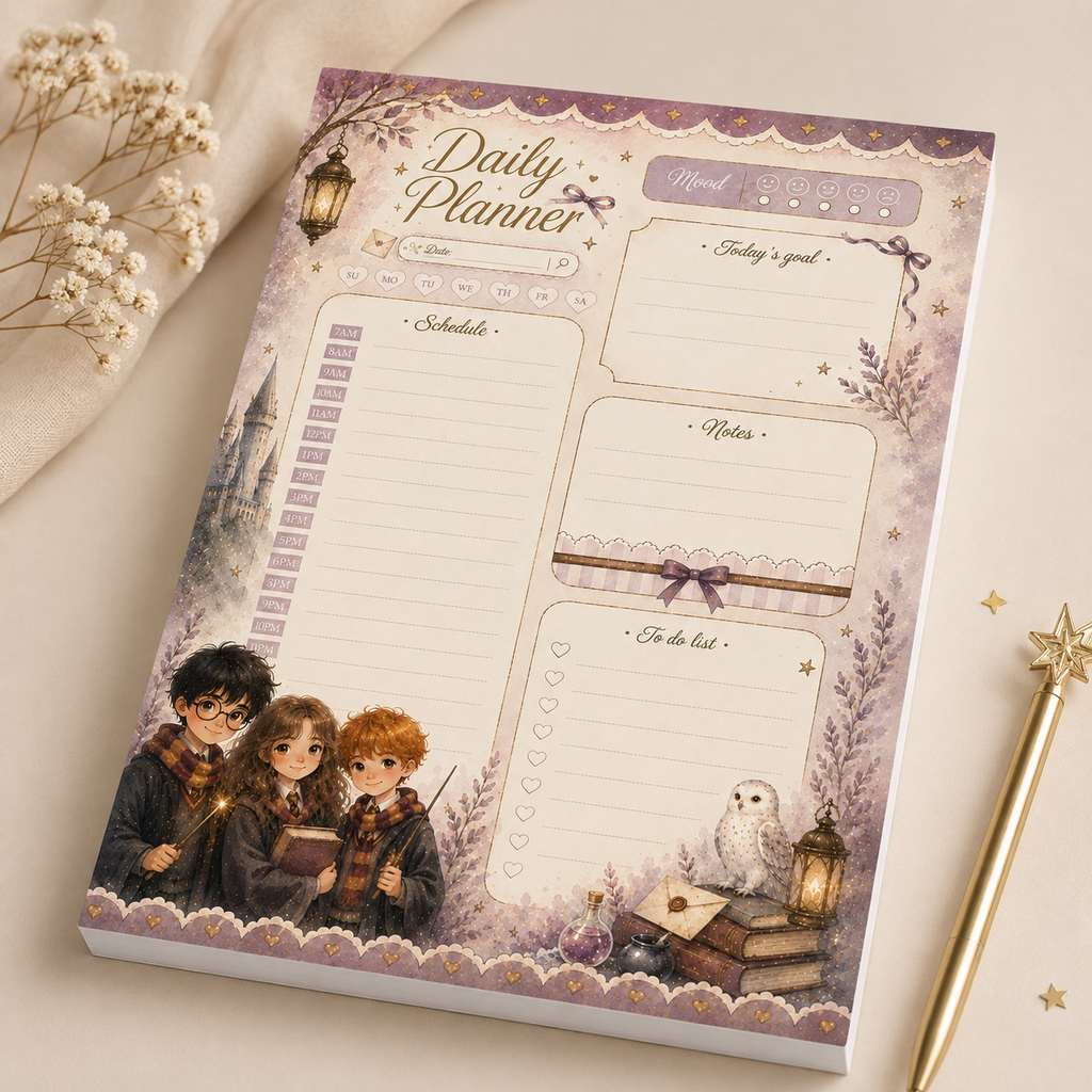 A5 Daily Planner – "Magic Academy" | Personalisation Available