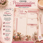 A5 Daily Planner – "Cozy Crochet Friends" | Personalisation Available