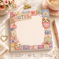 Mini Notepad 7,5 × 7,5 cm – "Stitched with Love"