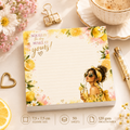 Mini Notepad 7,5 × 7,5 cm – "Lemon Bliss"