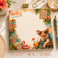 Mini Notepad 7,5 × 7,5 cm – "Too Glam to Give a Ham!"