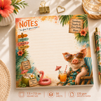 Mini Notepad 7,5 × 7,5 cm – "Too Glam to Give a Ham!"