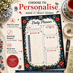 A5 Daily Planner – "Polish Folk" | Personalisation Available