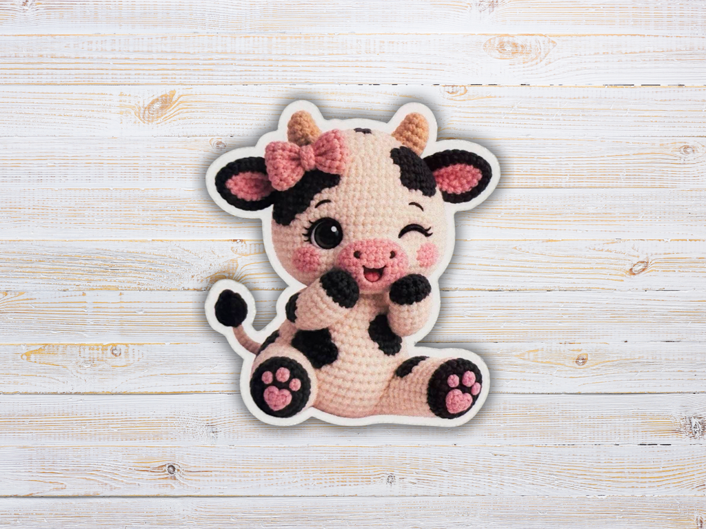 Cute crochet stickers