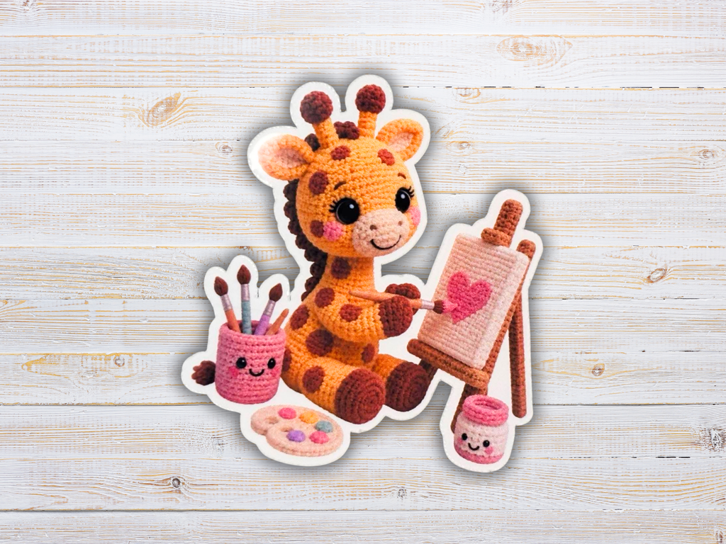 Cute crochet stickers