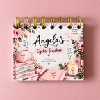 Personalised Handmade Cycle Tracker, 5 Year, Blush