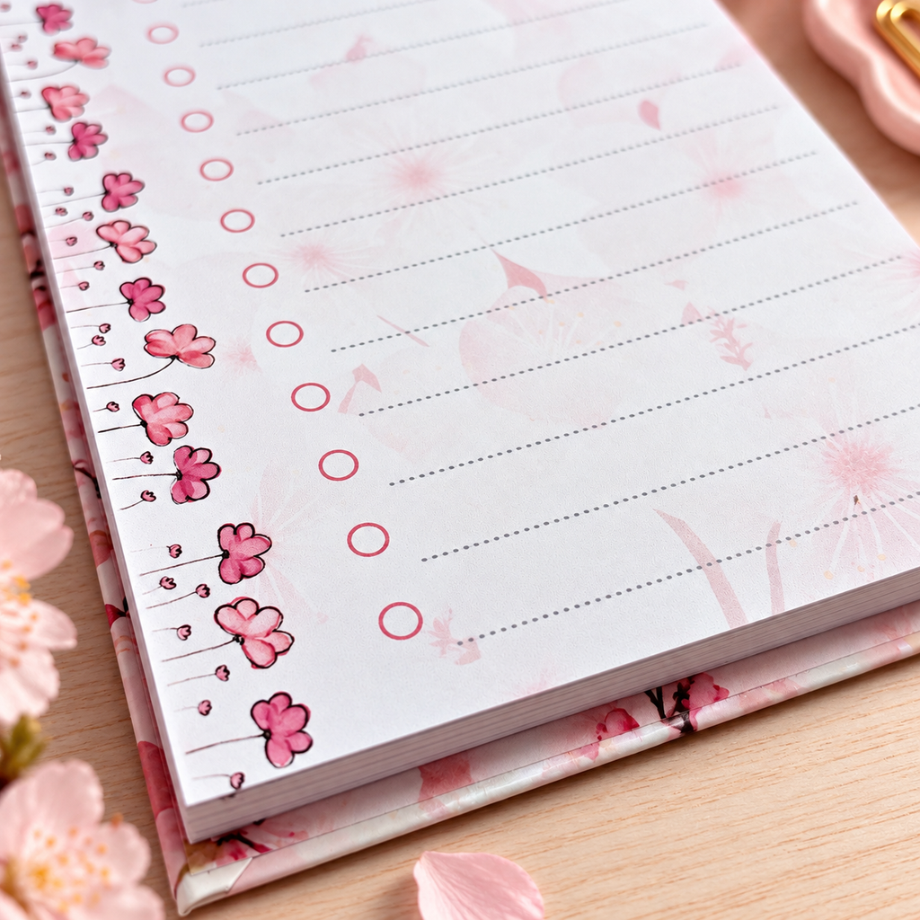 Personalised Floral To Do List Notepad, Refillable