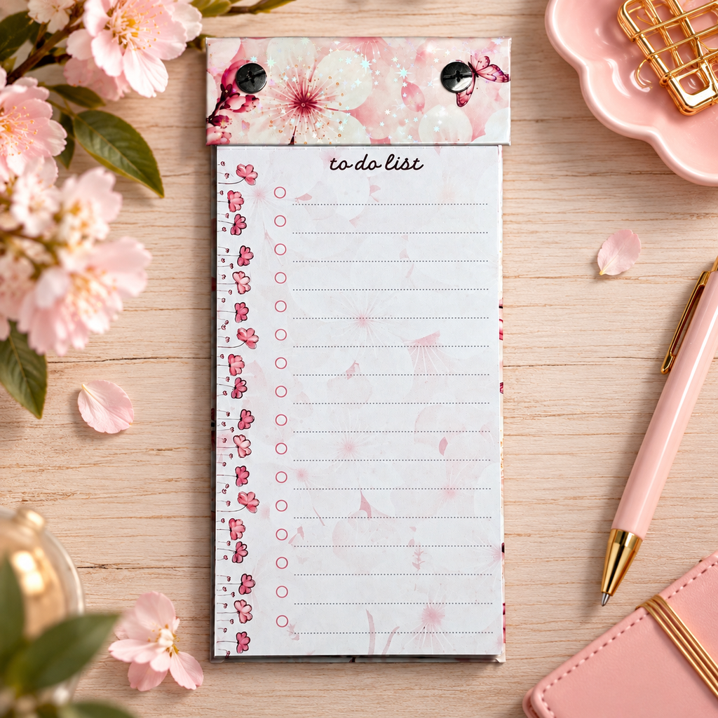 Personalised Floral To Do List Notepad, Refillable