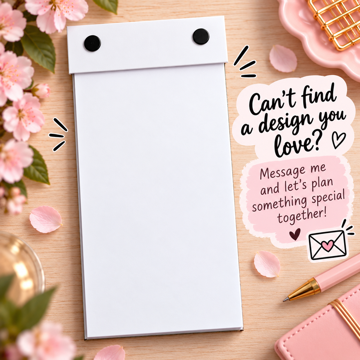 Personalised Floral To Do List Notepad, Refillable