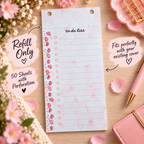 Personalised Floral To Do List Notepad, Refillable