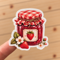 Strawberry Jam Jar Sticker