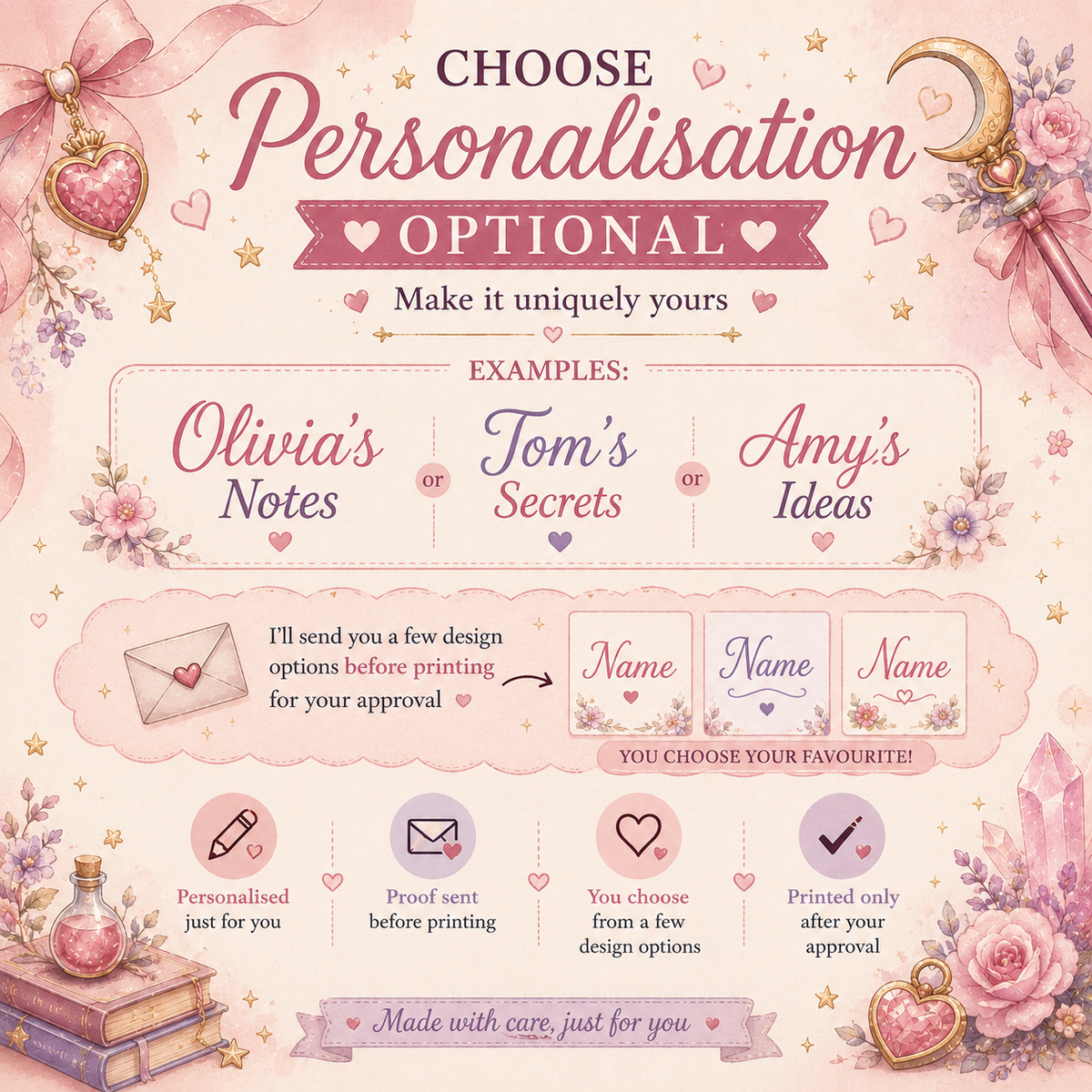 A5 Notepad – "Sweet Treats" | Personalisation Available