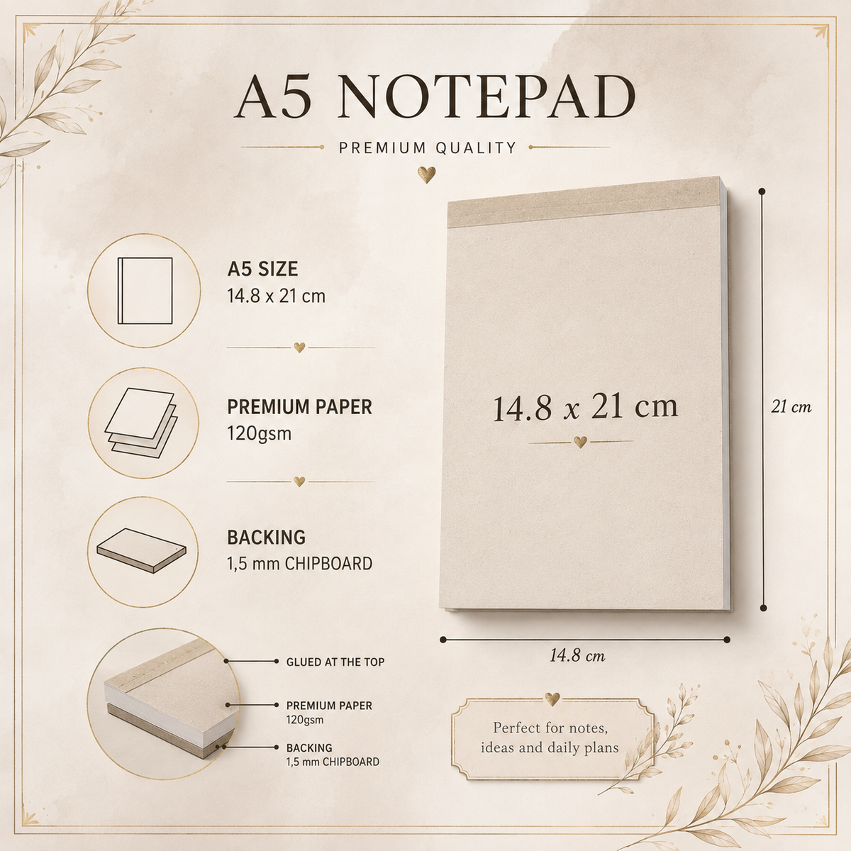 A5 Notepad – "Sweet Treats" | Personalisation Available