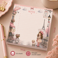 Mini Notepad 7,5 × 7,5 cm – "Paris Daydreams"