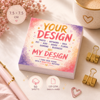 Premium Handmade Custom (7.5 × 7.5 cm) Notepad – Design Your Own