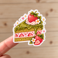 Matcha Strawberry Cake Sticker