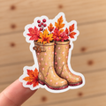 Autumn Wellington Boots Sticker