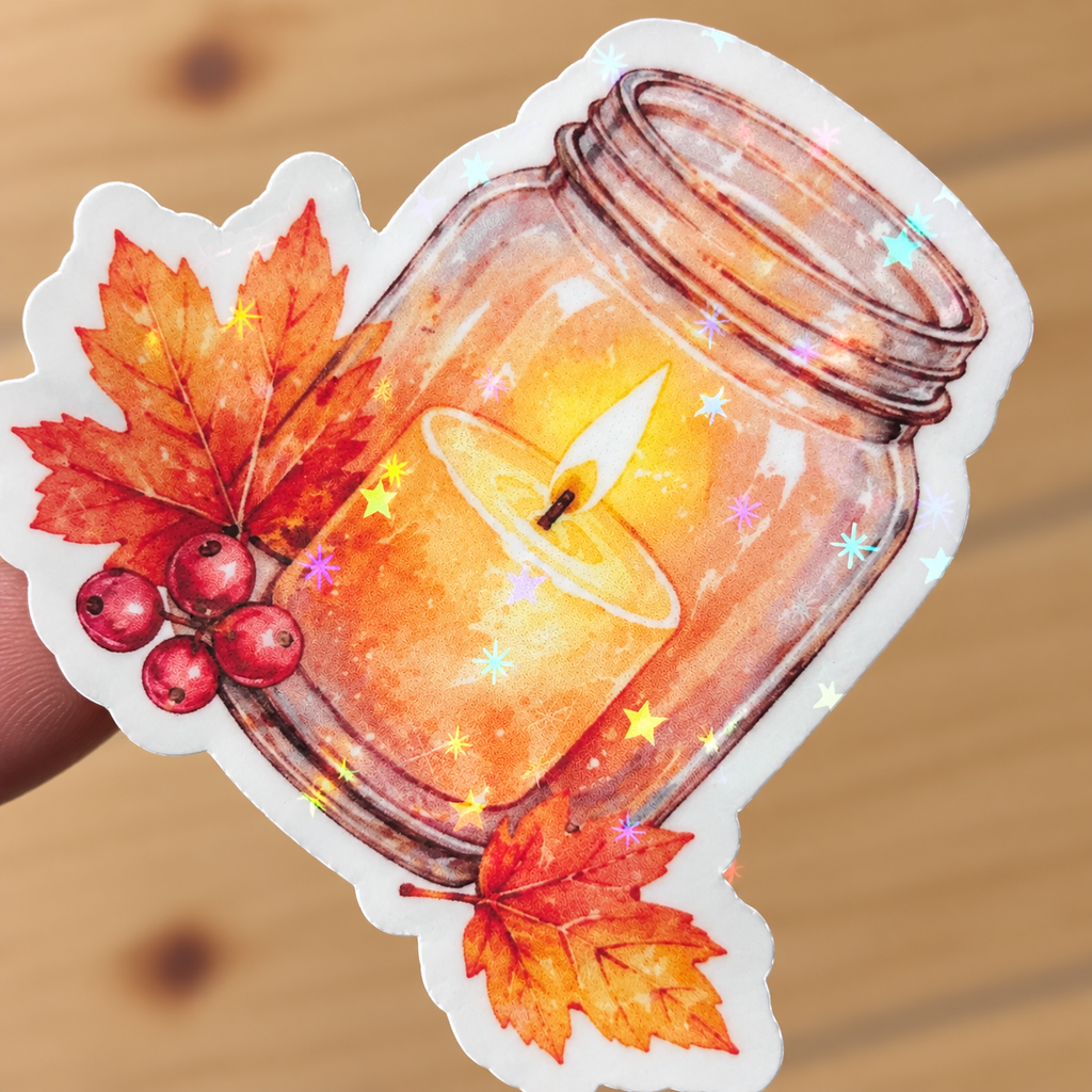 Autumn Candle Sticker
