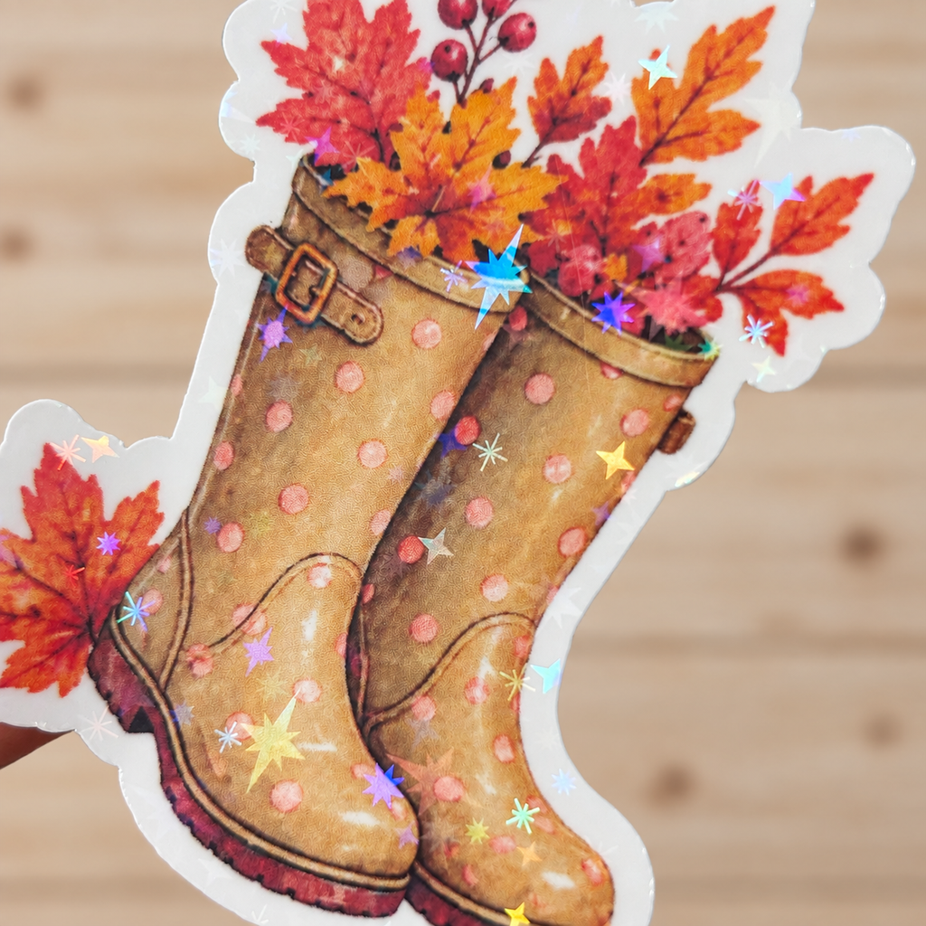 Autumn Wellington Boots Sticker