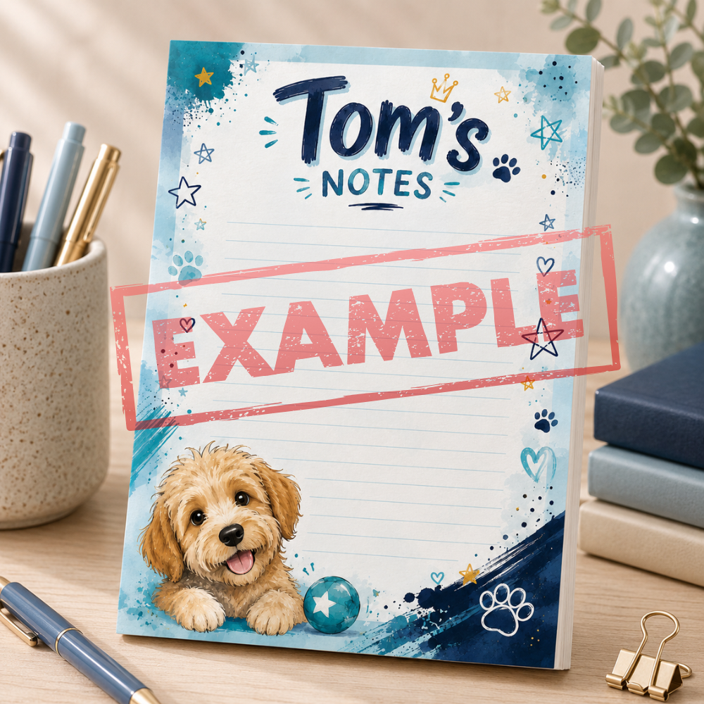 Premium Handmade Custom A5 Notepad – Design Your Own