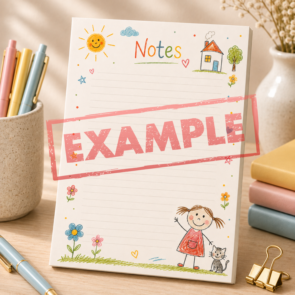 Premium Handmade Custom A5 Notepad – Design Your Own