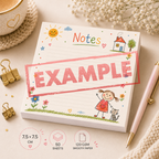 Premium Handmade Custom (7.5 × 7.5 cm) Notepad – Design Your Own