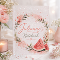 Personalised Notebook with Decorated Interior | Watermelon Dream