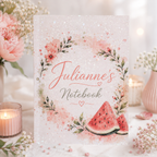 Personalised Notebook with Decorated Interior | Watermelon Dream