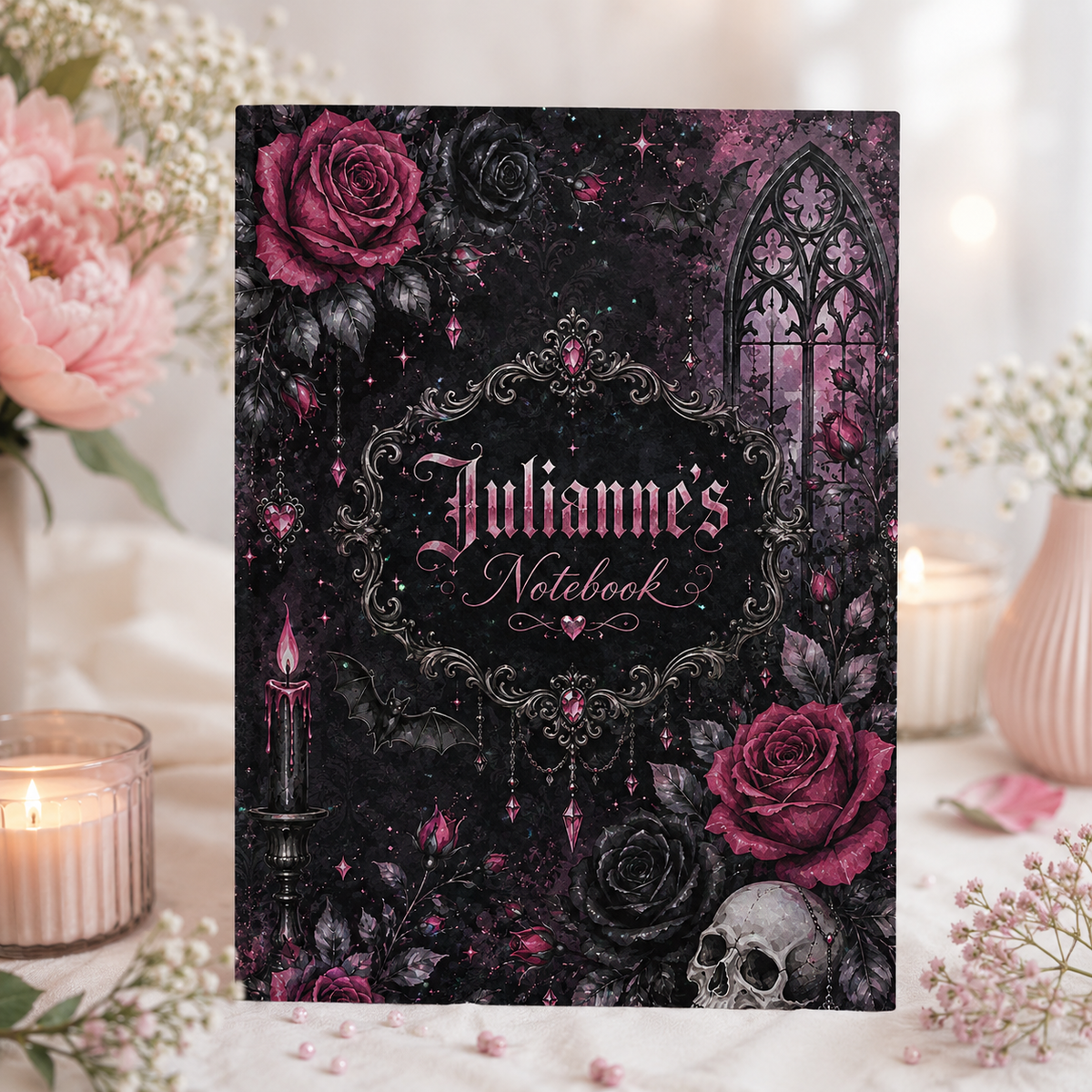 Personalised Notebook with Decorated Interior | Midnight Castle