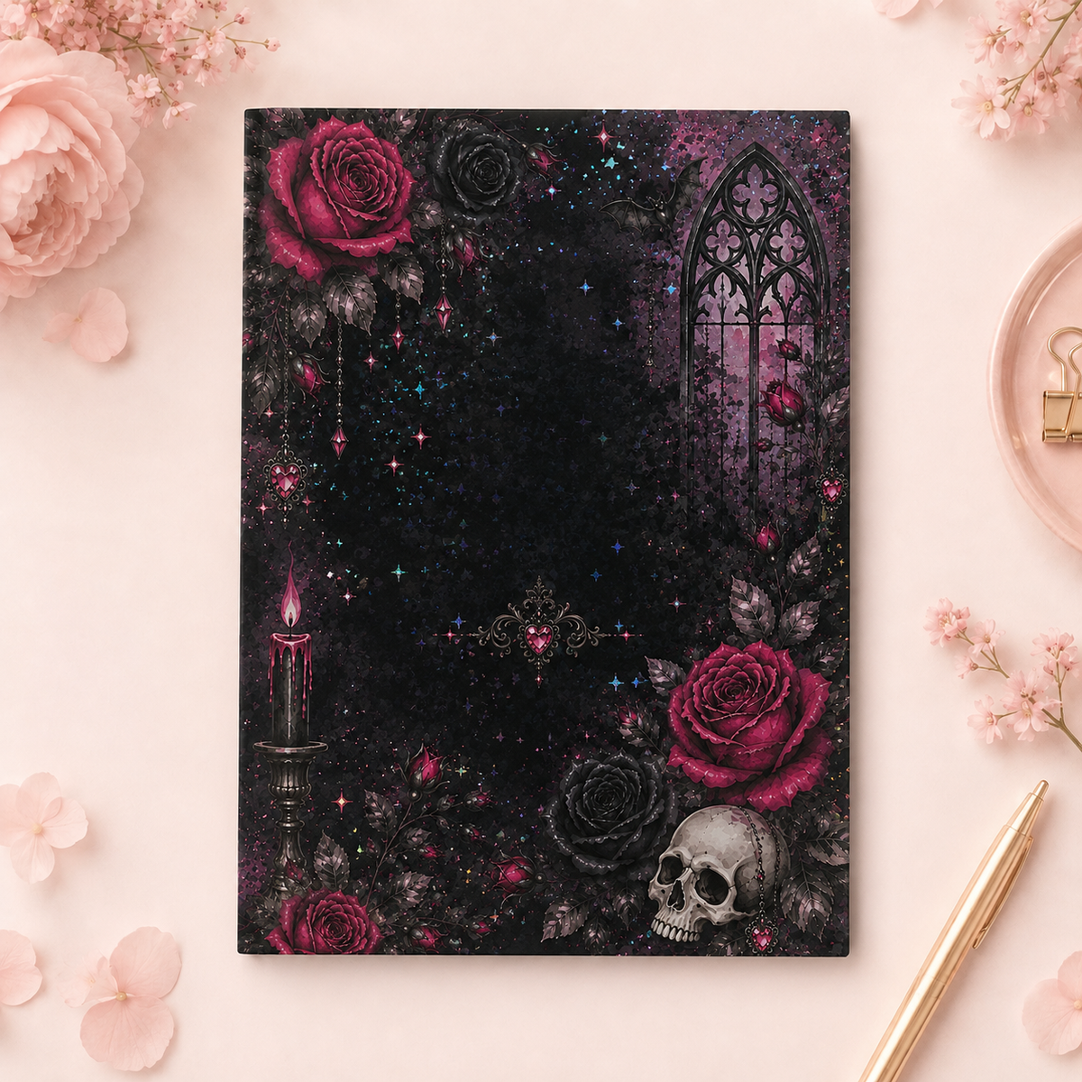 Personalised Notebook with Decorated Interior | Midnight Castle